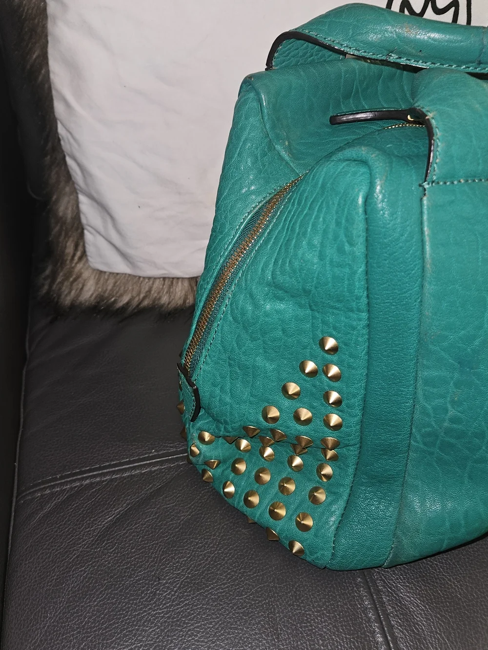 MCM Studded Satchel